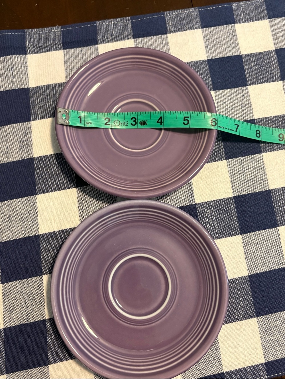 Lilac Fiestaware, Fiesta plate, saucer, set of 2